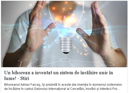 Termocasa - invenţie în domeniul sistemelor de încălzire